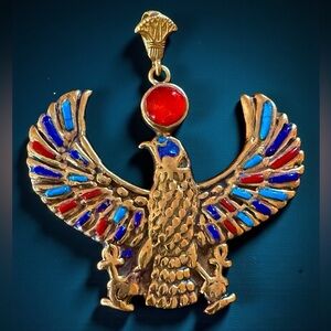 Pharaonic Horus Sky Deity Large Necklace Pendent. New.